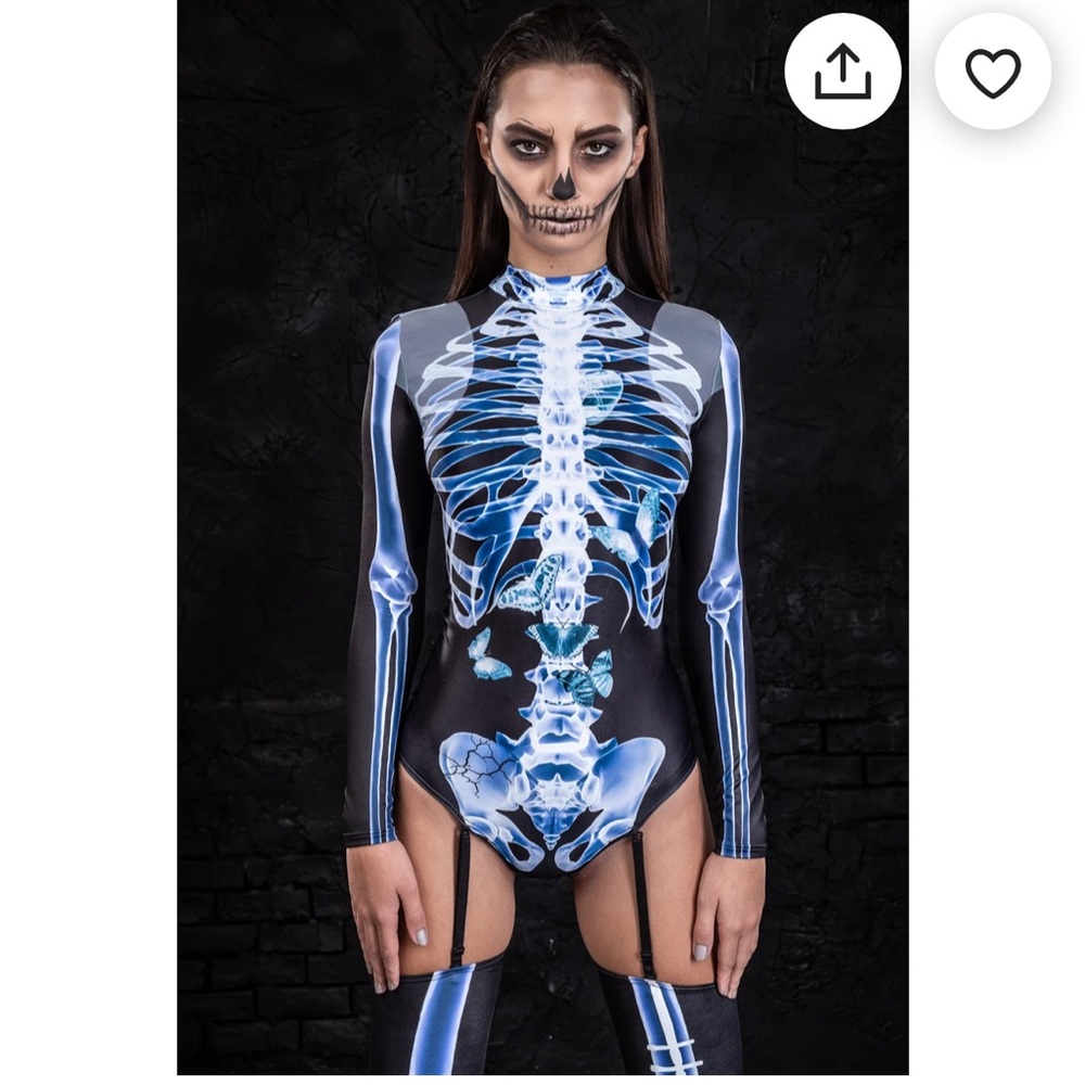 Skeleton Bodysuit, Sexy Halloween Bodysuit, Halloween Costumes For Women